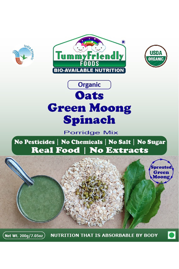 Oats, Green Moong, Spinach Porridge Mix