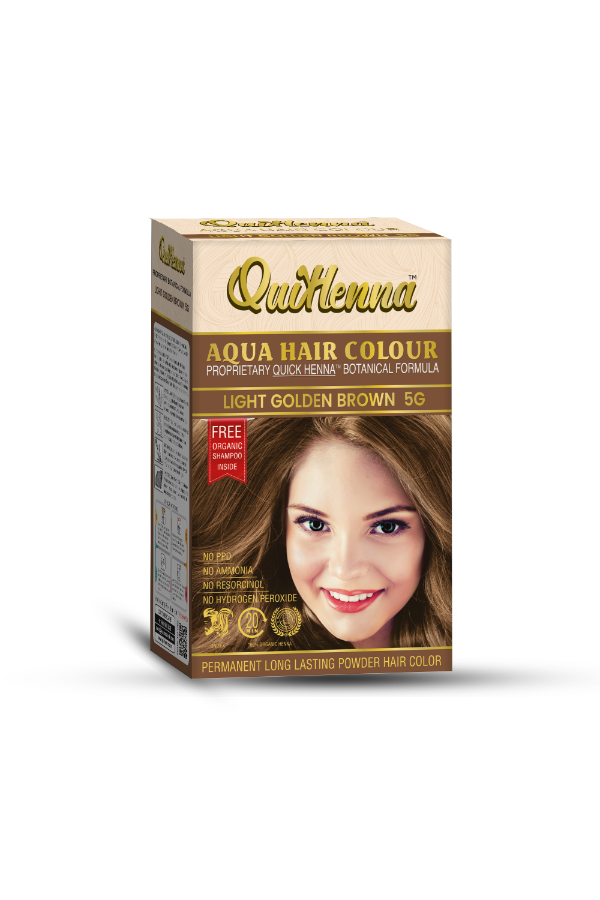 Aqua Powder 5G Light Golden Brown Hair Color For Unisex