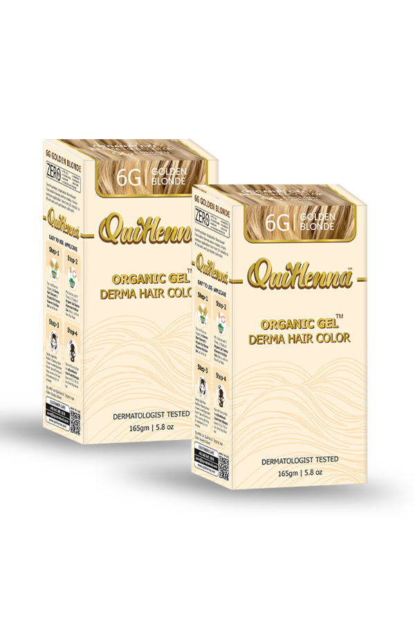 Derma Gel Hair color- 6G Golden Blonde m (Pack of 2)