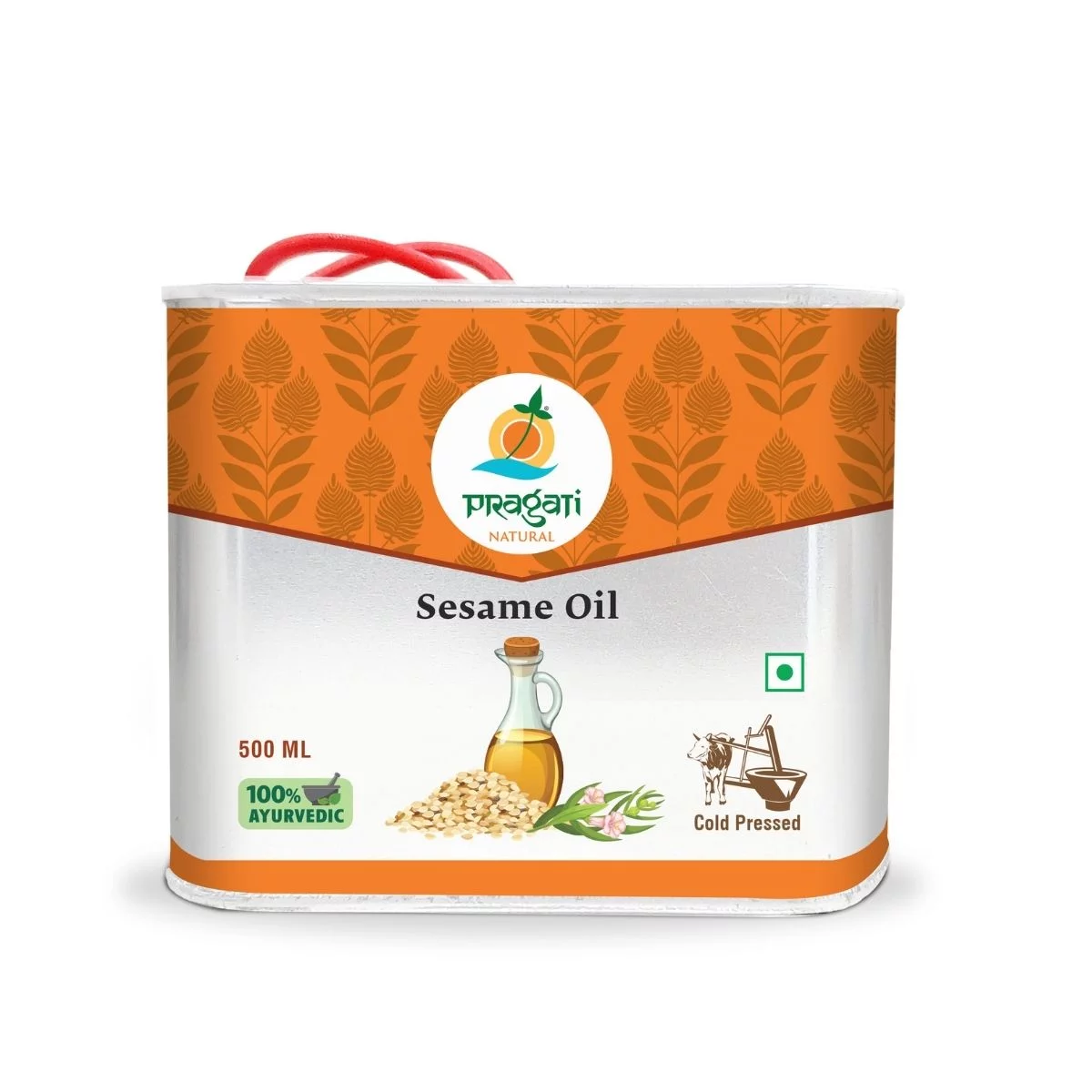 Pragati Natural (Gingelly) Sesame oil 1L (cold pressed)